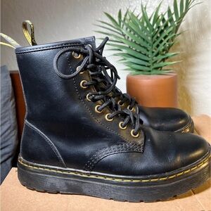 DR MARTENS ZAVALA Black Leather Boots- Size Women’s 6